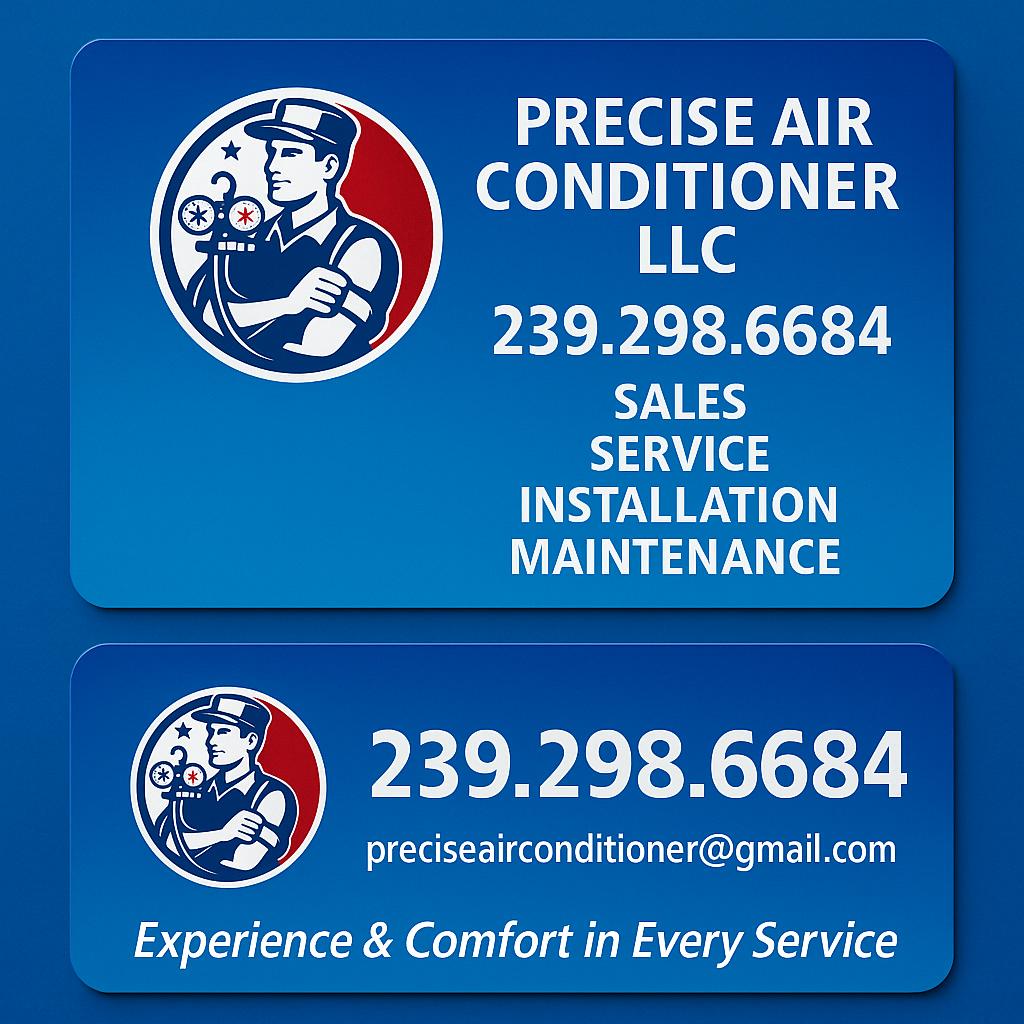 Precise Air Conditioner business card