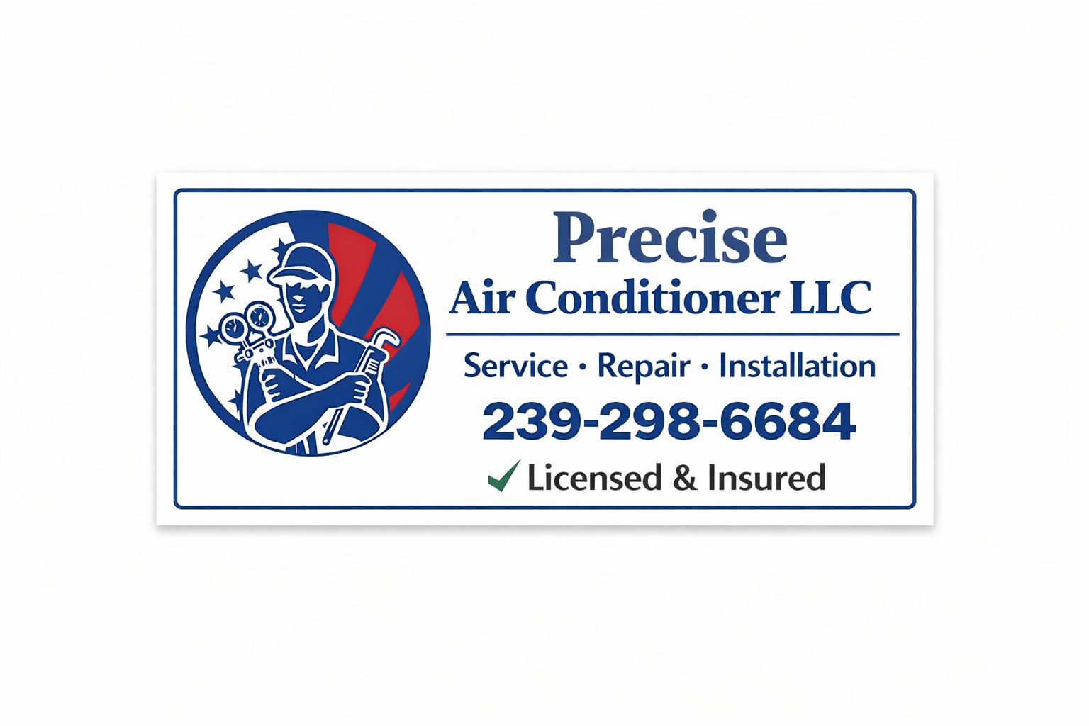 Precise Air Conditioner brand panel